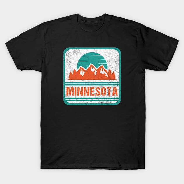 Retro Vintage Minnesota USA Mountain Gift for Men T-Shirt by JKFDesigns